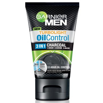 Men Turbolight Oil Control 3 In 1 Charcoal
