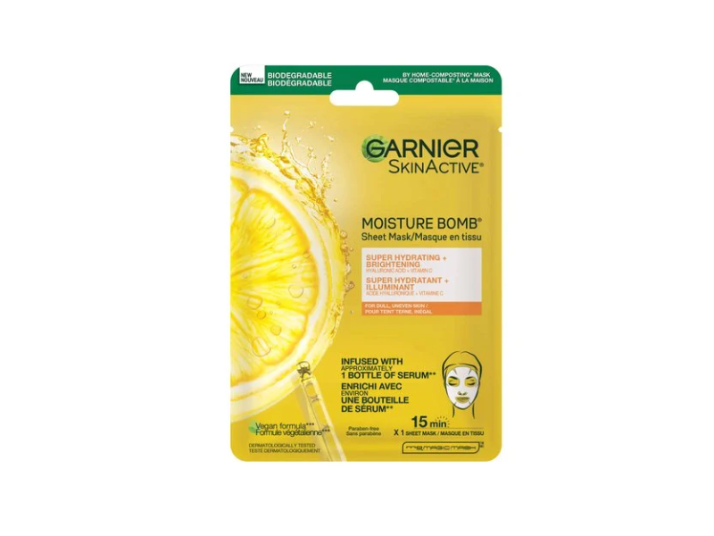 Garnier Moisture Bomb Brightening Sheet Mask, 28 g, 1 Count