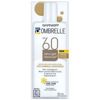 Ombrelle Tinted Ultra Light Face Mineral Sunscreen Lotion SPF 60