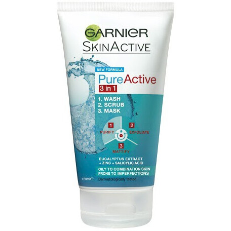 Pure Active 3 In 1 Face Mask Wash & Scrub