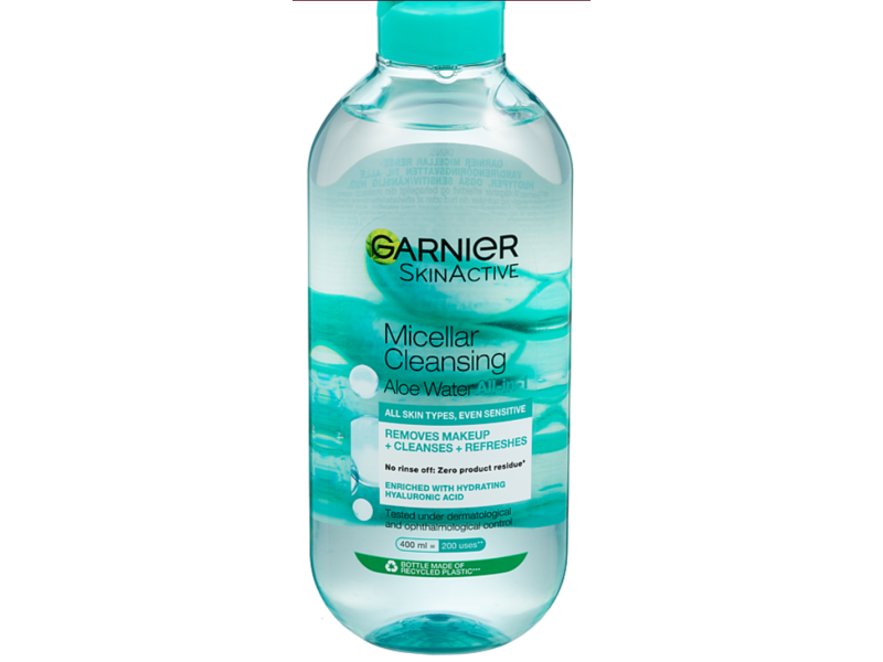 Garnier Skin Active All - In - 1 Micellar Cleansing Water, Aloe, 400 mL