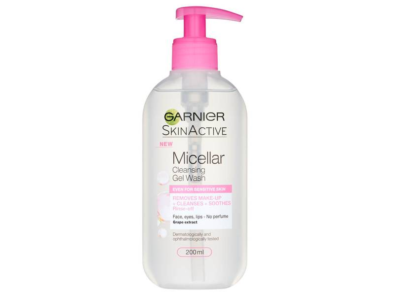 Garnier Skin Active Micellar Cleansing Gel Wash, Grape Extract, 200 mL