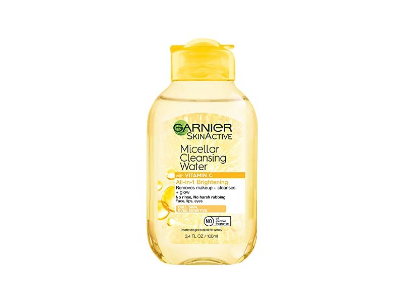 Garnier SkinActive Micellar Cleansing Water with Vitamin-C, 3.4 Fl oz/100 mL