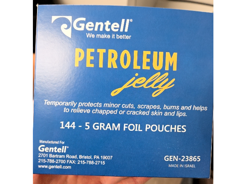 Gentell Petroleum jelly, 5 g, 144 Count