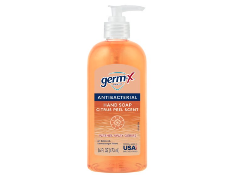 Germ-X Antibacterial Hand Soap, Citrus Peel Scent, 16 fl oz/473 mL