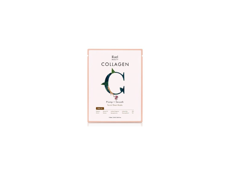 Getrael Real Beauty Collagen Facial Sheet Mask, Plum + Smooth, 0.84 fl oz/ 25mL, Pack Of 1