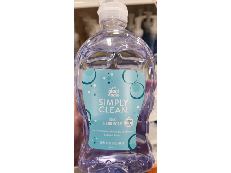 Giant Eagle Liquid Hand Soap, Simply Clean, 56 fl oz/1.66 L