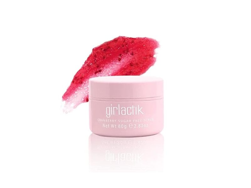 Girlactik Cranberry Sugar Face Scrub, 2.82 oz/80 g