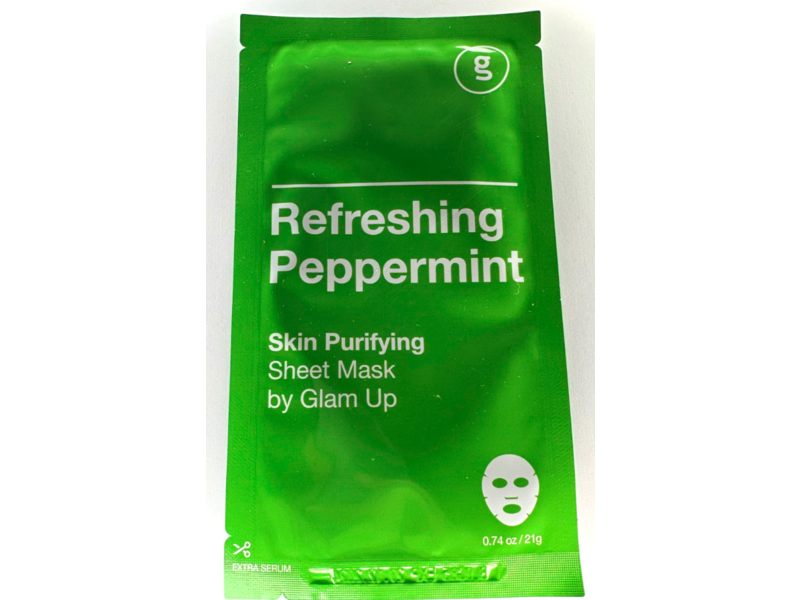 Glam Up Sheet Mask, Refreshing Peppermint, 0.74 oz/21 g