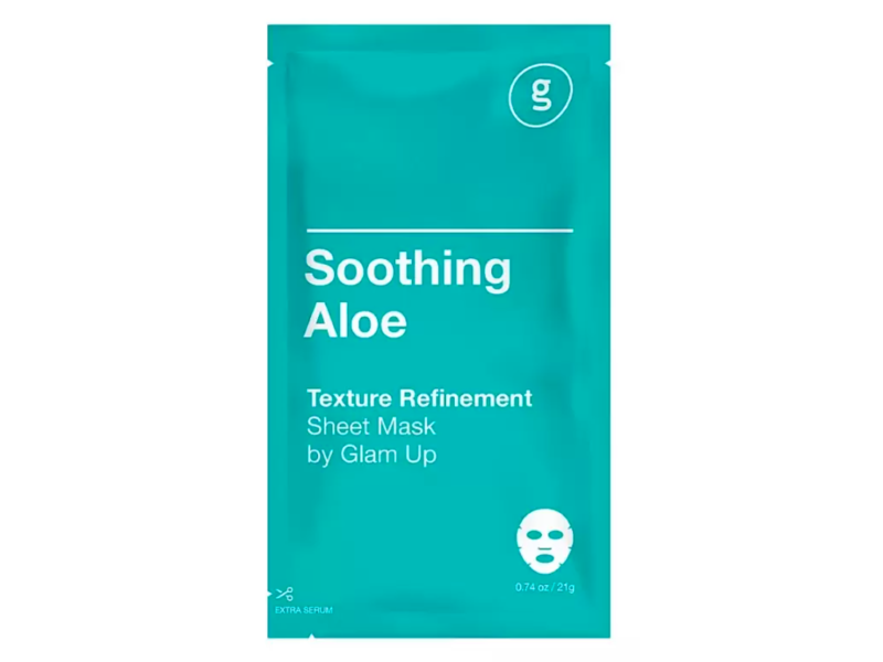 Glam Up Soothing Sheet Mask, Aloe, 0.74 oz/21 g