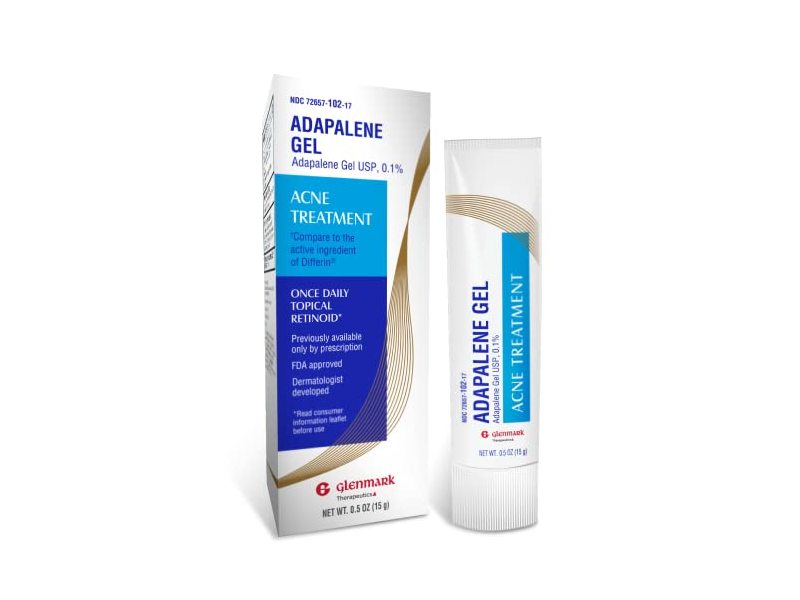 Glenmark Acne Treatment Adapalene Gel, 0.5 oz/15 g