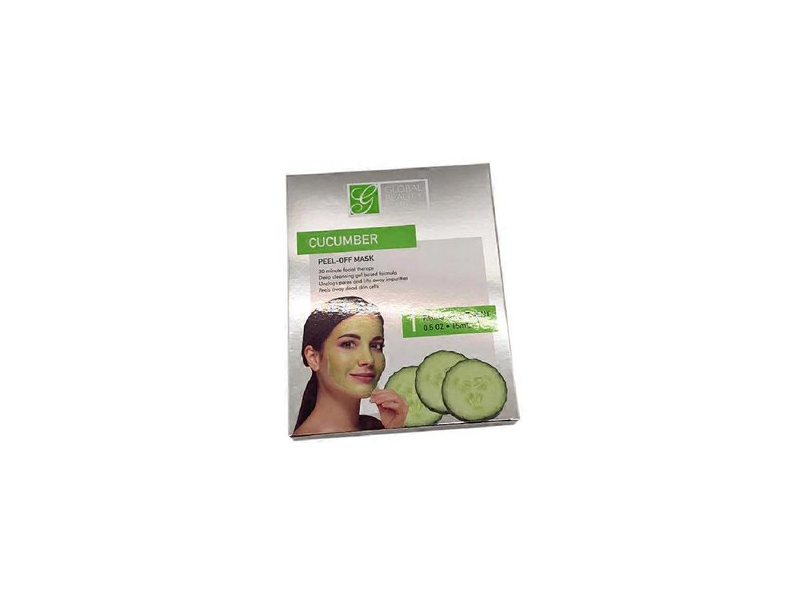 Global Beauty Products Peel-Off Mask, Cucumber, 0.5 oz/15 mL