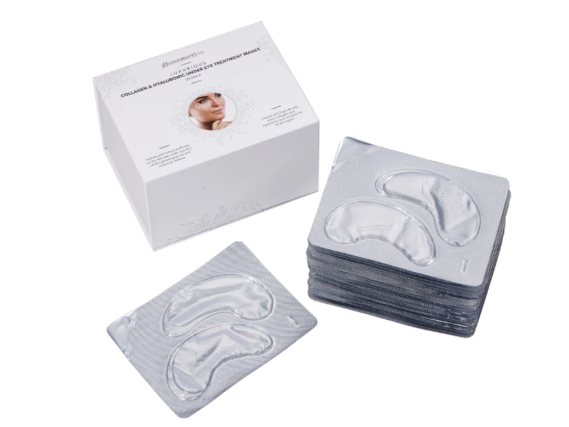 Glossmetics Collagen & Hyaluronic Acid Under Eye Treatment Masks, 24 Count