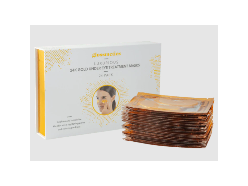 Glossmetics Luxurious 24K Gold Under Eye Treatment Masks, 24 Count