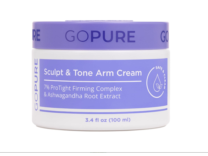Go Pure Sculpt & Tone Arm Cream, Pro Tight Firming Complex & Ashwagandha Root Extract, 3.4 fl oz/100 mL