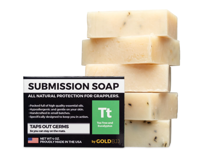 Gold BJJ Submission Soap, Tea Tree & Eucalyptus, 4 oz, Pack Of 5