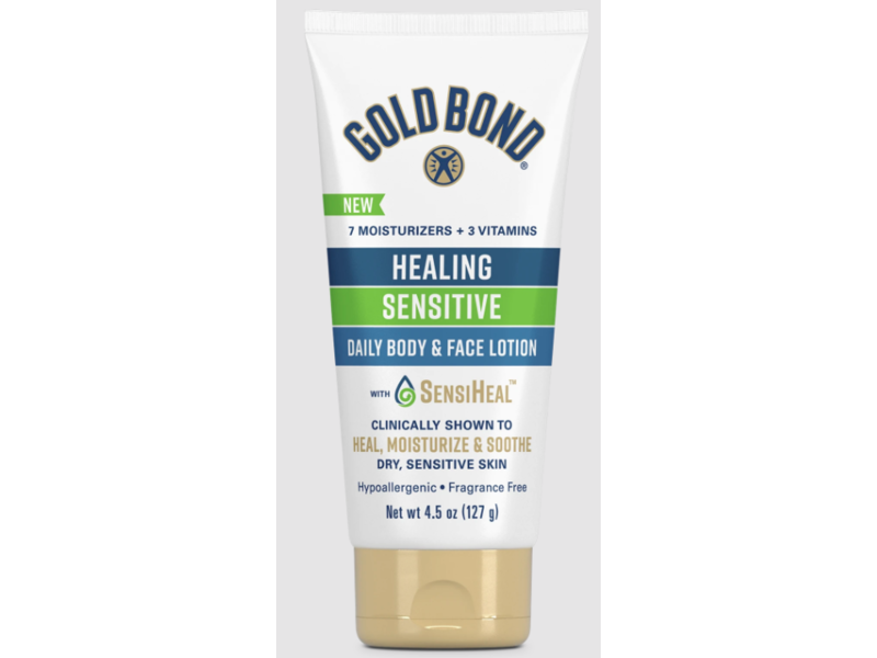 Gold Bond Healing Sensitive Daily Body & Face Lotion, 4.5 oz/127 g