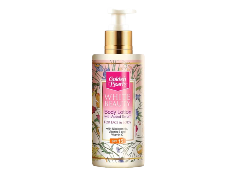 Golden Pearls White Beauty Body Lotion, Niacinamide + Vitamin E & Vitamin C, SPF 15, 50 mL