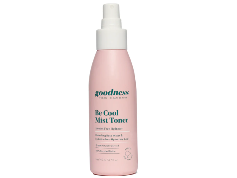 Goodness Be Cool Mist Toner, Rose Water & Hyaluronic Acid, 4.7 fl oz/140 mL