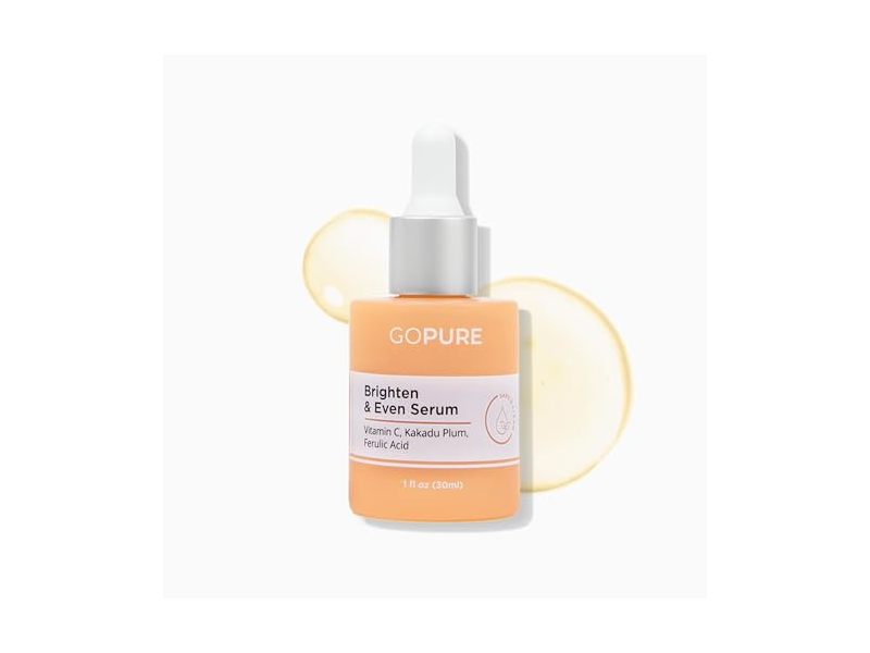 GoPure Brightening & Even Serum, Vitamin C, Kakadu Plum & Ferulic Acid, 1 fl oz/30 mL
