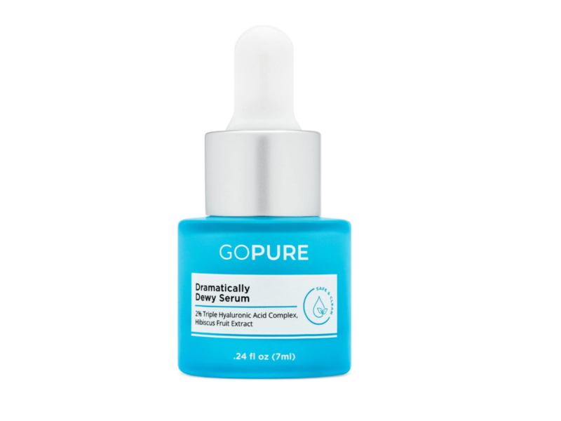 Gopure Dramatically Dewy Serum, 2% Triple Hyaluronic Acid Complex + Hibiscus Fruit Extract, 0.24 fl oz/7 mL