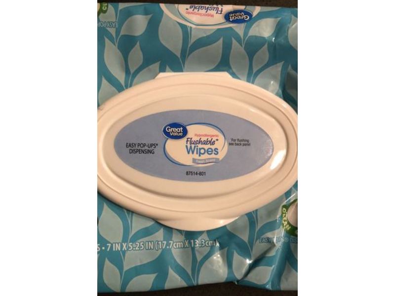 Great Value Flushable Wipes, Fresh Scent