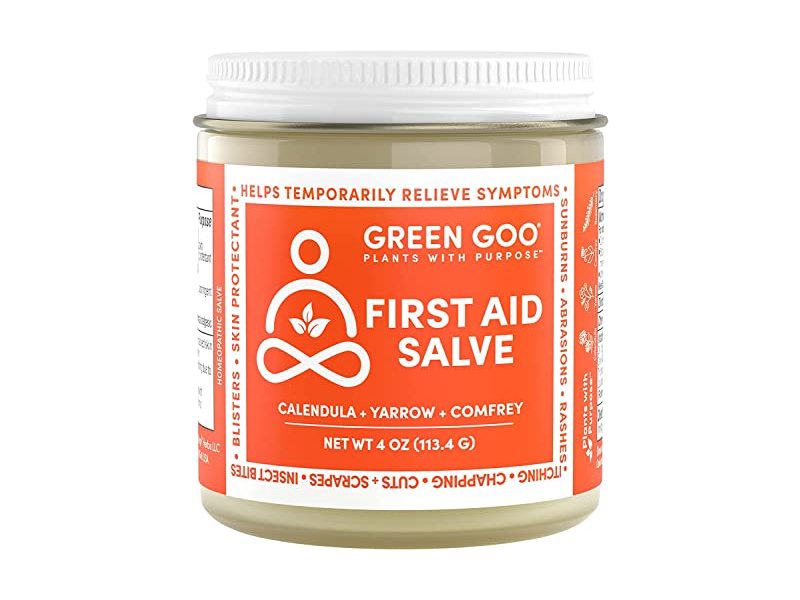 Green Goo First Aid Salve, Calendula + Yarrow + Comfrey, 4 oz/113.4 g