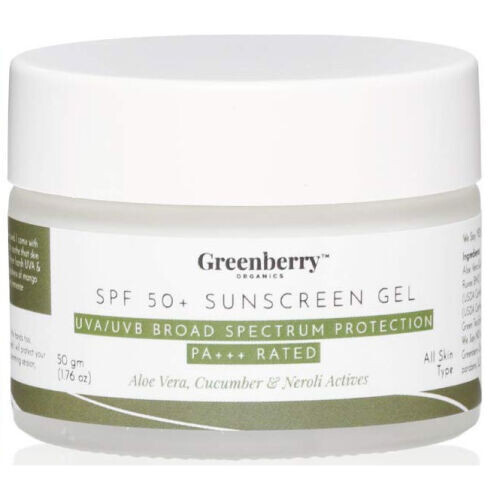 SPF 50+ Sunscreen Gel Aloe Vera, Cucumber & Neroli Actives