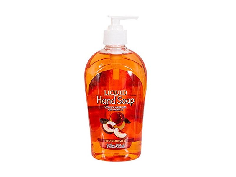 Greenbrier International Liquid Hand Soap, Fresh Peach Scent, 14 fl oz/413 mL