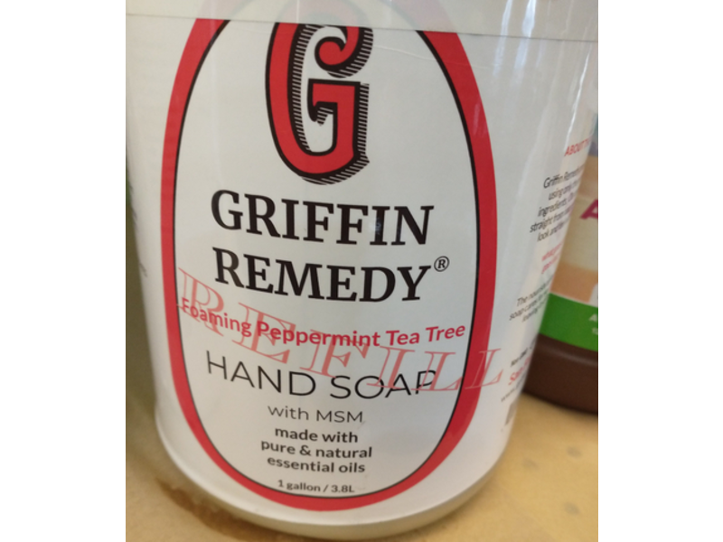 Griffin Remedy Foaming Hand Soap, Peppermint Tea Tree, 3.8 L