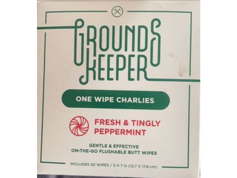 Grounds Keeper One Wipe Charlies, Fresh & Tingly Peppermint, 20 Counts