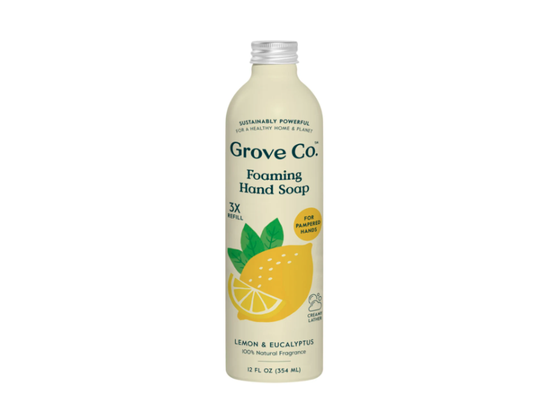 Grove Co Foaming Hand Soap, Lemon & Eucalyptus, 12 fl oz/354 mL