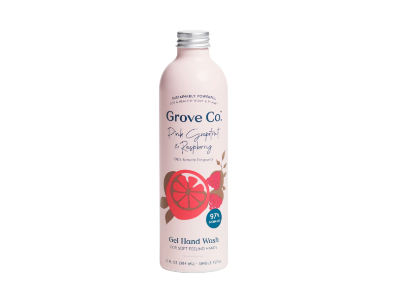 Grove Co. Gel Hand Wash, Pink Grapefruit & Raspberry, 13 fl oz/384 mL