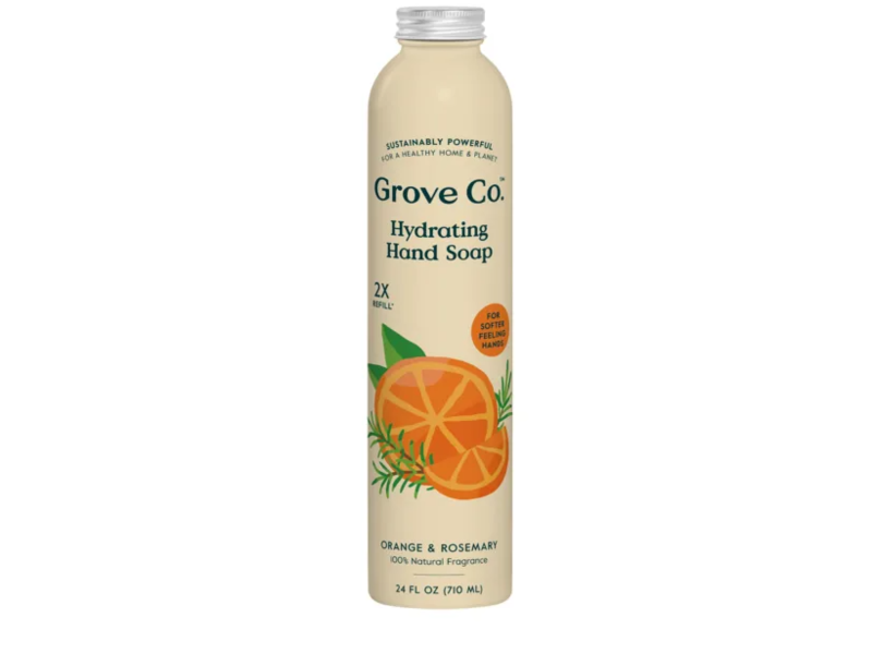 Grove Co Hydrating Hand Soap, Orange & Rosemary, 24 fl oz/710 mL