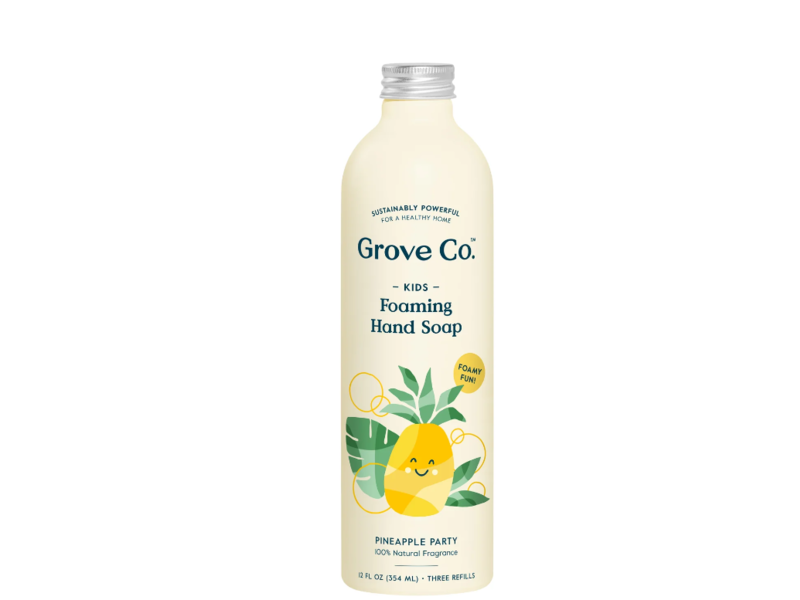Grove Co. Kids Foaming Hand Soap, Pineapple Party, 12 fl oz/354 mL