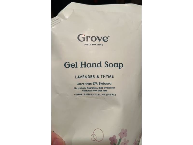 Grove Collaborative Gel Hand Soap, Lavender & Thyme, 32 fl oz/946 mL