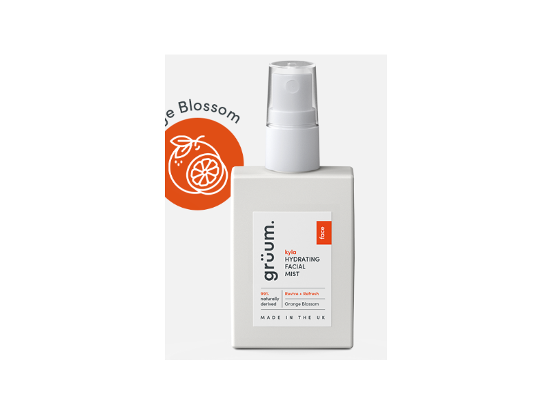 Gruum Kyla Hydrating Facial Mist, Revive + Refresh, Orange Blossom, 50 mL