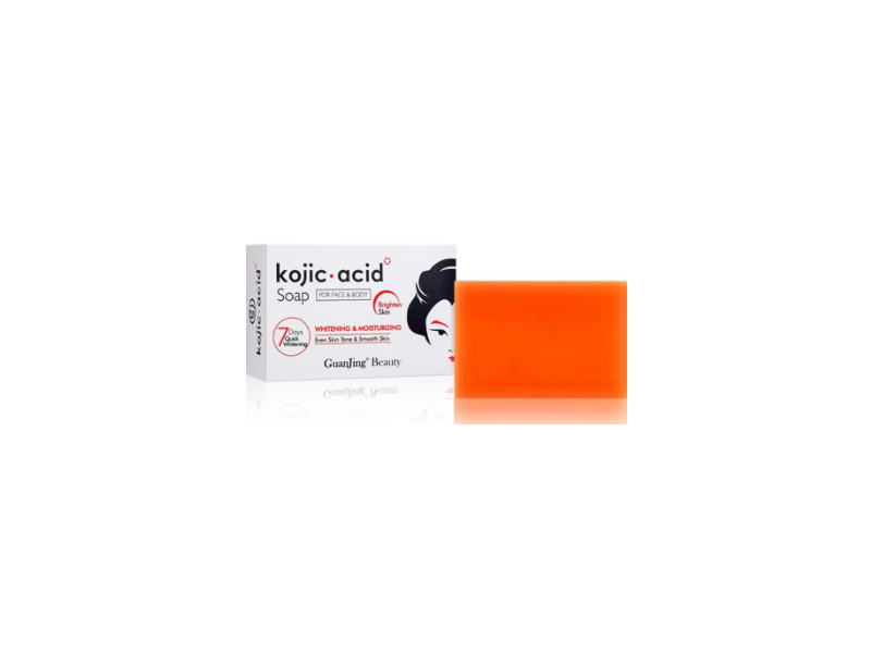 Guanjing Beauty Whitening & Moisturizing Face & Body Soap, Kojic Acid, 4.06 fl oz/120 g