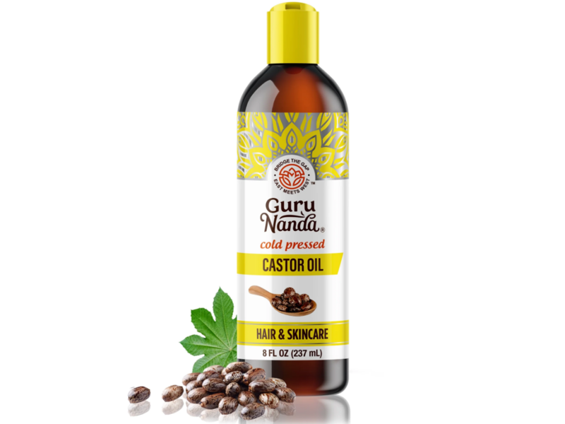 Guru Nanda Cold Pressed Castor Oil, 8 fl oz/237 mL