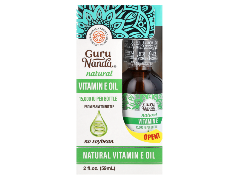 Guru Nanda Natural Vitamin E Oil, 2 fl oz/59 mL