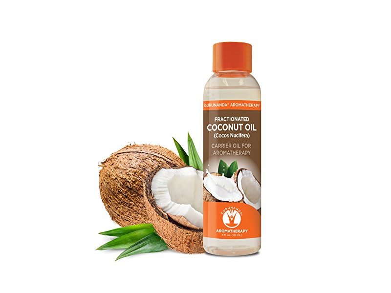 GuruNanda Fractionated Coconut Oil Cold Pressed Coconut Oil, 4 fl oz