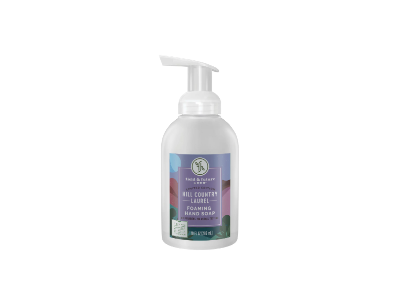 Field & Future By H.E.B Foaming Hand Soap, Hill Country Laurel, 10 fl oz/295 mL