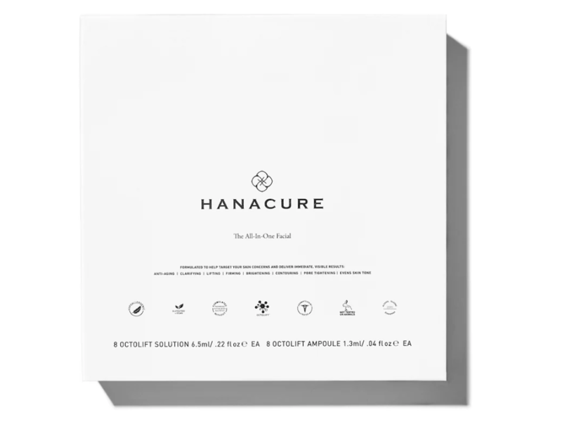 Hanacure The All-In-One Facial, Octolift Solution + Ampoule Set