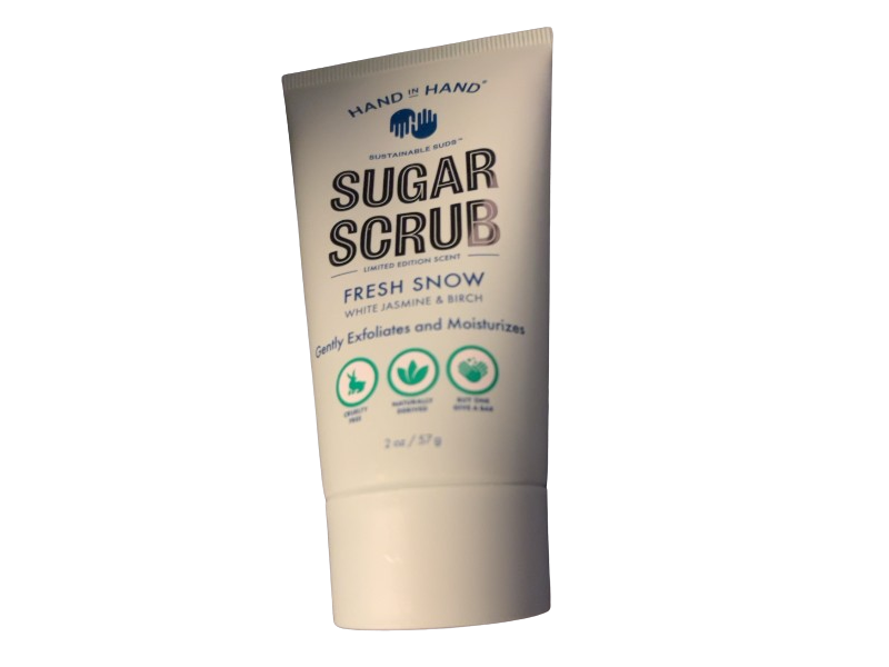 Hand In Hand Fresh Snow Sugar Scrub, Jasmine & Birch, 2 oz/57 g