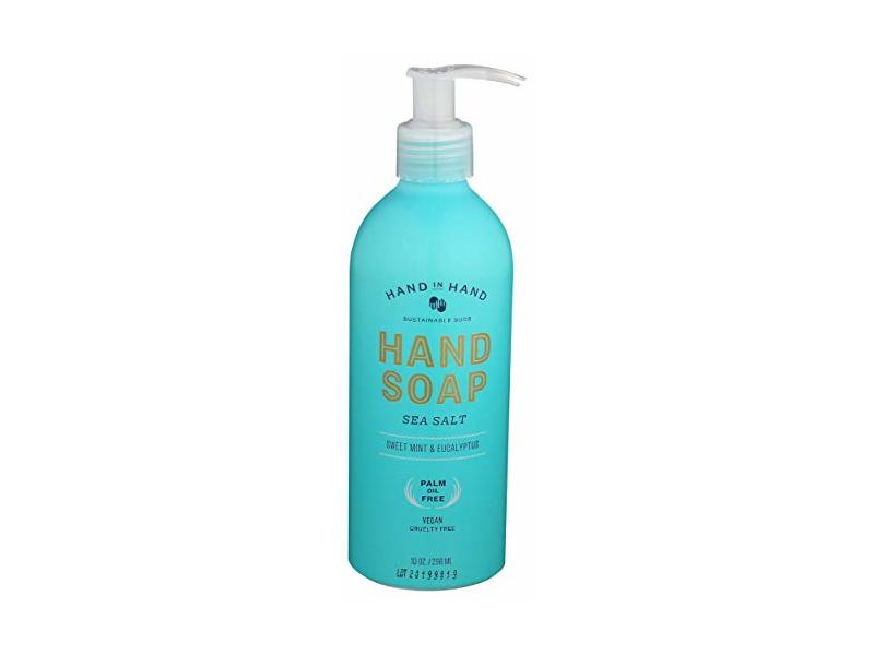 Hand In Hand Sea Salt Hand Soap, Sweet Mint & Eucalyptus, 10 oz/296 mL