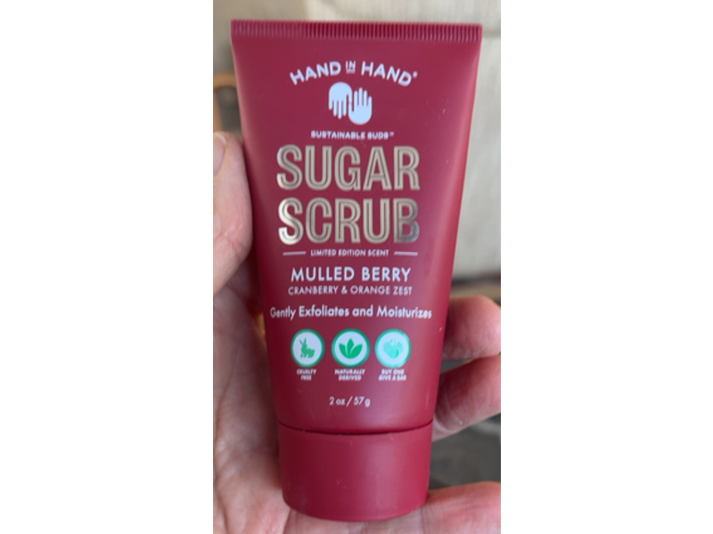 Hand In Hand Sugar Scrub, Mulled Berry, 2 oz/57 g