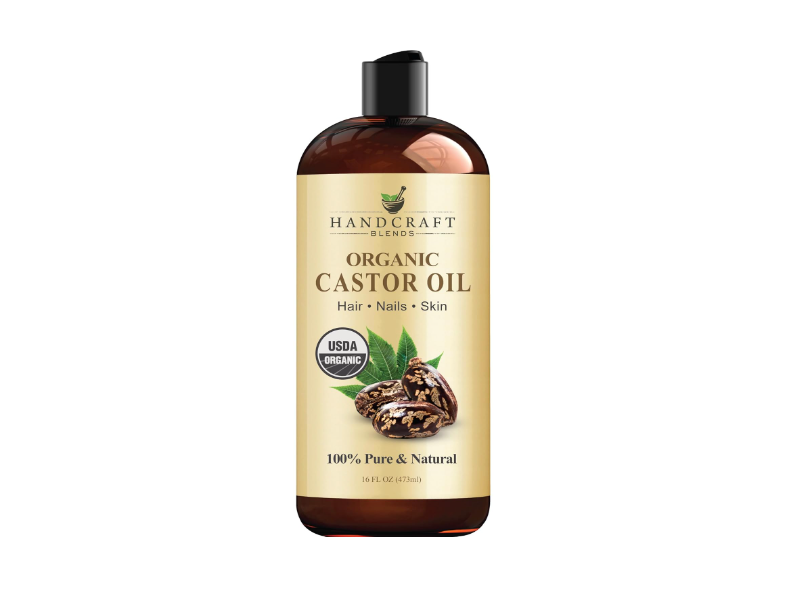 Handcraft Blends 100% Pure & Natural Organic Castor Oil, 16 fl oz/473 mL
