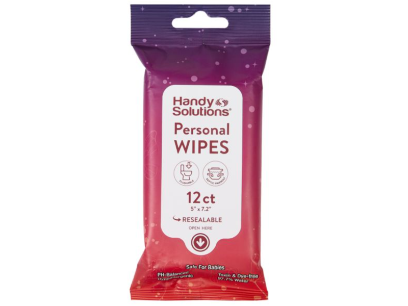 Handy Solutions Personal Wipes, 12 Count