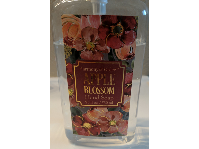 Harmony & Grace Hand Soap, Apple Blossom, 25 fl oz/750 mL
