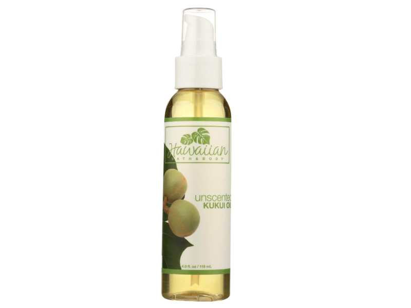 Hawaiian Bath & Body Unscented Kukui Oil, 4 fl oz/118 mL